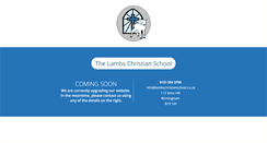 Desktop Screenshot of lambschristianschool.co.uk